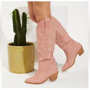 Altar’d State pink cowgirl boots “Jewell” size women’s 10, excellent condition